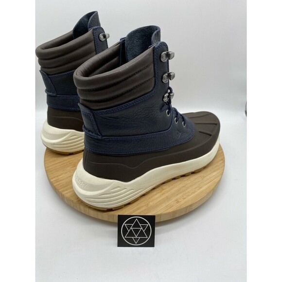 Sperry Boot Mens 9.5 Brown Blue Hiking Duck Hunting Waterproof Shoes STS23014 - Picture 3 of 12